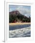Waikiki Beach with Diamond Head, Honolulu, Oahu, Hawaii-Catherine Gehm-Framed Photographic Print