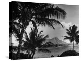 Waikiki Beach with Diamond Head in Rear as Seen from Across the Bay at the Royal Hawaiian-William C^ Shrout-Stretched Canvas