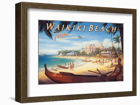 Waikiki Beach-Kerne Erickson-Framed Art Print