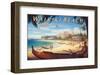 Waikiki Beach-Kerne Erickson-Framed Art Print