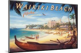 Waikiki Beach-Kerne Erickson-Mounted Art Print