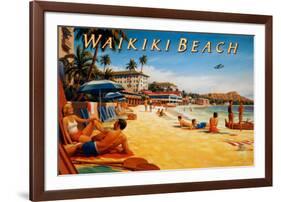 Waikiki Beach-Kerne Erickson-Framed Art Print