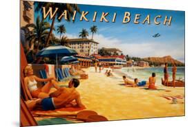 Waikiki Beach-Kerne Erickson-Mounted Art Print