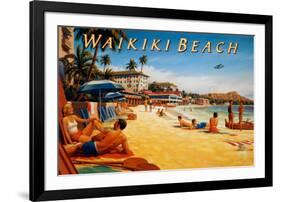 Waikiki Beach-Kerne Erickson-Framed Art Print