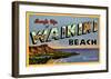 Waikiki Beach-null-Framed Giclee Print