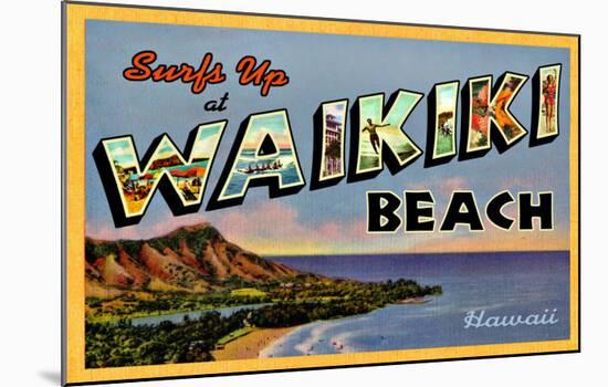 Waikiki Beach-null-Mounted Giclee Print