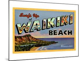 Waikiki Beach-null-Mounted Giclee Print