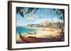 Waikiki Beach-Kerne Erickson-Framed Art Print