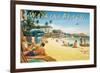 Waikiki Beach-Kerne Erickson-Framed Art Print