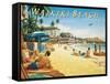 Waikiki Beach-Kerne Erickson-Framed Stretched Canvas