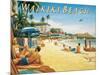 Waikiki Beach-Kerne Erickson-Mounted Art Print