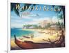 Waikiki Beach-Kerne Erickson-Framed Art Print