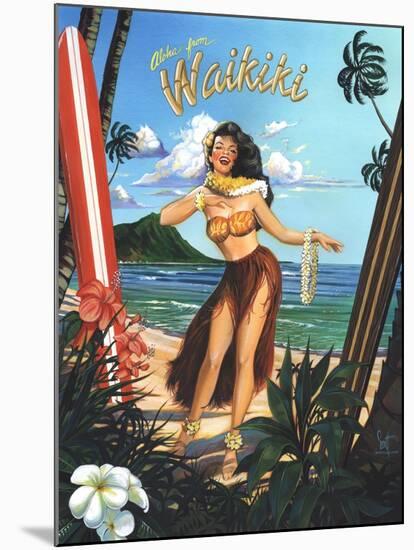 Waikiki Girl-Scott Westmoreland-Mounted Art Print