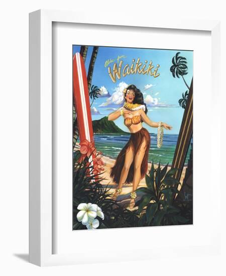 Waikiki Girl-Scott Westmoreland-Framed Art Print