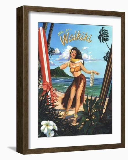 Waikiki Girl-Scott Westmoreland-Framed Art Print