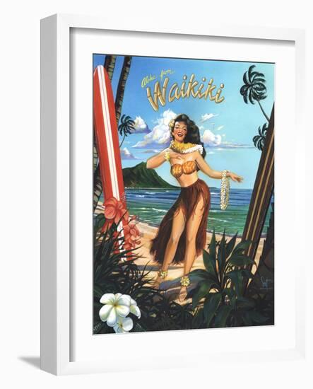 Waikiki Girl-Scott Westmoreland-Framed Art Print