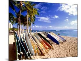 Waikiki Surfboards, Honolulu, Oahu, Hawaii-George Oze-Mounted Photographic Print