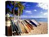 Waikiki Surfboards, Honolulu, Oahu, Hawaii-George Oze-Stretched Canvas