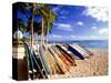 Waikiki Surfboards, Honolulu, Oahu, Hawaii-George Oze-Stretched Canvas