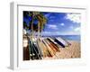 Waikiki Surfboards, Honolulu, Oahu, Hawaii-George Oze-Framed Photographic Print