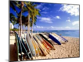 Waikiki Surfboards, Honolulu, Oahu, Hawaii-George Oze-Mounted Photographic Print