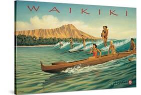 Waikiki-Kerne Erickson-Stretched Canvas