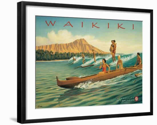 Waikiki-Kerne Erickson-Framed Art Print