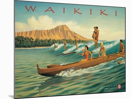 Waikiki-Kerne Erickson-Mounted Art Print