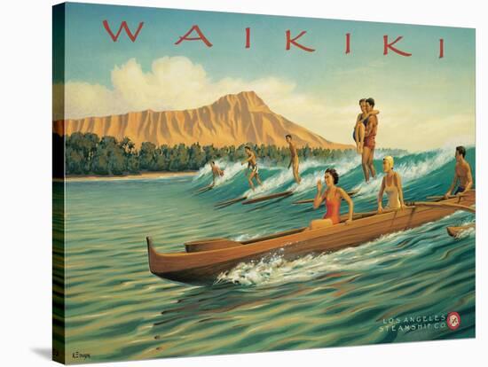 Waikiki-Kerne Erickson-Stretched Canvas