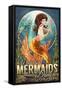 Waikoloa, Hawaii - Mermaids Drink for Free-Lantern Press-Framed Stretched Canvas