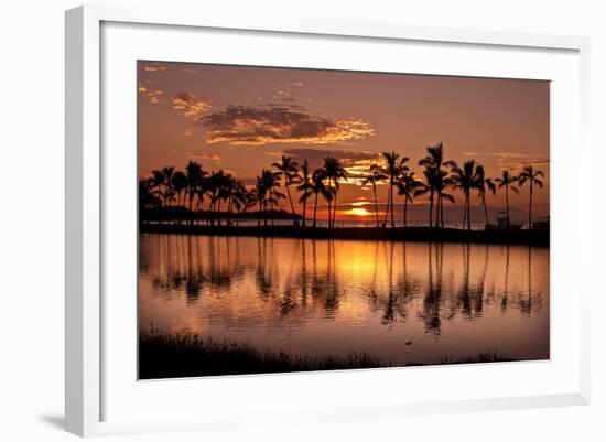 Waikoloa Sunset at Anaeho'omalu Bay-NT Photography-Framed Photographic Print