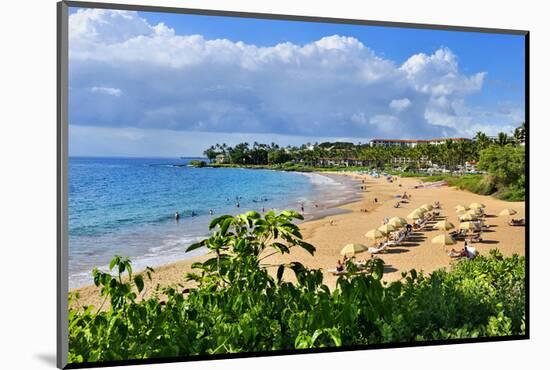 Wailea Beach at the Four Seasons Hotel, Wailea, Island of Maui, Hawaii, USA-null-Mounted Art Print