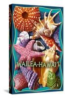 Wailea, Hawaii - Shells Montage-Lantern Press-Stretched Canvas
