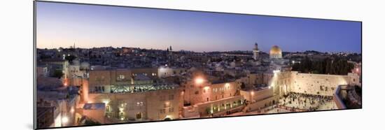 Wailing Wall, Western Wall and Dome of the Rock Mosque, Jerusalem, Israel-Michele Falzone-Mounted Photographic Print