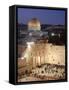 Wailing Wall, Western Wall and Dome of the Rock Mosque, Jerusalem, Israel-Michele Falzone-Framed Stretched Canvas