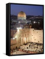 Wailing Wall, Western Wall and Dome of the Rock Mosque, Jerusalem, Israel-Michele Falzone-Framed Stretched Canvas