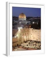 Wailing Wall, Western Wall and Dome of the Rock Mosque, Jerusalem, Israel-Michele Falzone-Framed Photographic Print