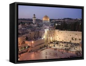 Wailing Wall, Western Wall and Dome of the Rock Mosque, Jerusalem, Israel-Michele Falzone-Framed Stretched Canvas