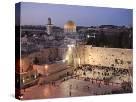 Wailing Wall, Western Wall and Dome of the Rock Mosque, Jerusalem, Israel-Michele Falzone-Stretched Canvas