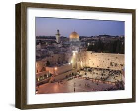 Wailing Wall, Western Wall and Dome of the Rock Mosque, Jerusalem, Israel-Michele Falzone-Framed Photographic Print