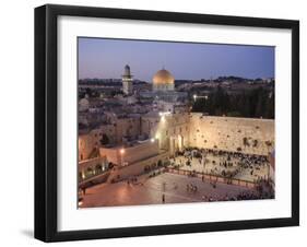 Wailing Wall, Western Wall and Dome of the Rock Mosque, Jerusalem, Israel-Michele Falzone-Framed Photographic Print