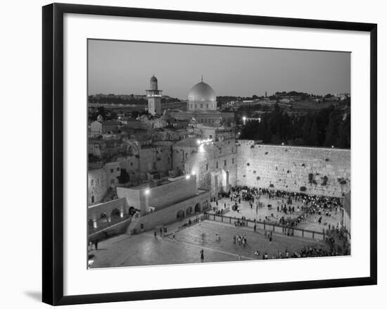 Wailing Wall, Western Wall and Dome of the Rock Mosque, Jerusalem, Israel-Michele Falzone-Framed Photographic Print