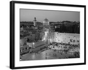 Wailing Wall, Western Wall and Dome of the Rock Mosque, Jerusalem, Israel-Michele Falzone-Framed Photographic Print