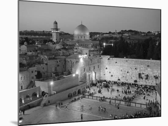 Wailing Wall, Western Wall and Dome of the Rock Mosque, Jerusalem, Israel-Michele Falzone-Mounted Photographic Print