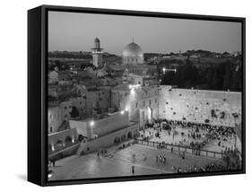 Wailing Wall, Western Wall and Dome of the Rock Mosque, Jerusalem, Israel-Michele Falzone-Framed Stretched Canvas