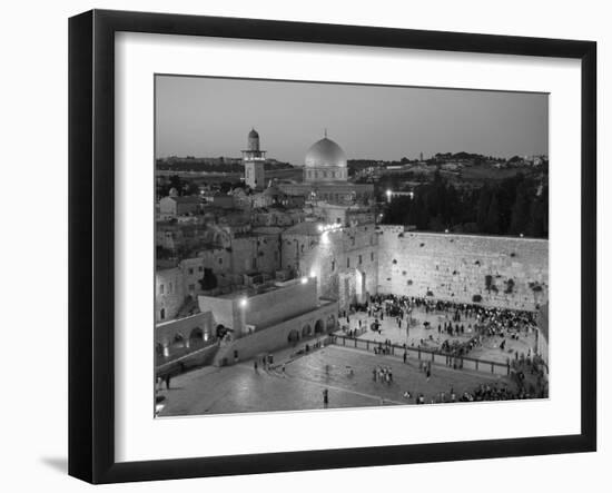 Wailing Wall, Western Wall and Dome of the Rock Mosque, Jerusalem, Israel-Michele Falzone-Framed Photographic Print