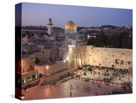 Wailing Wall, Western Wall and Dome of the Rock Mosque, Jerusalem, Israel-Michele Falzone-Stretched Canvas