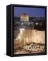 Wailing Wall, Western Wall and Dome of the Rock Mosque, Jerusalem, Israel-Michele Falzone-Framed Stretched Canvas