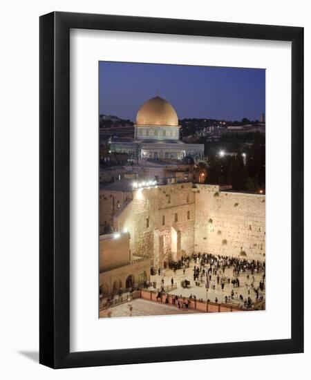 Wailing Wall, Western Wall and Dome of the Rock Mosque, Jerusalem, Israel-Michele Falzone-Framed Photographic Print