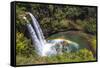 Wailua Falls and Scenery on the Hawaiian Island of Kauai-Andrew Shoemaker-Framed Stretched Canvas